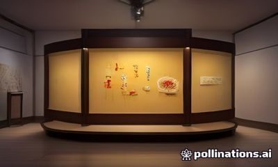 日本动漫展览现场，巨型动漫角色展台前观众排队拍照，四周装饰着日系动漫海报与周边产品，充满日本二次元文化氛围